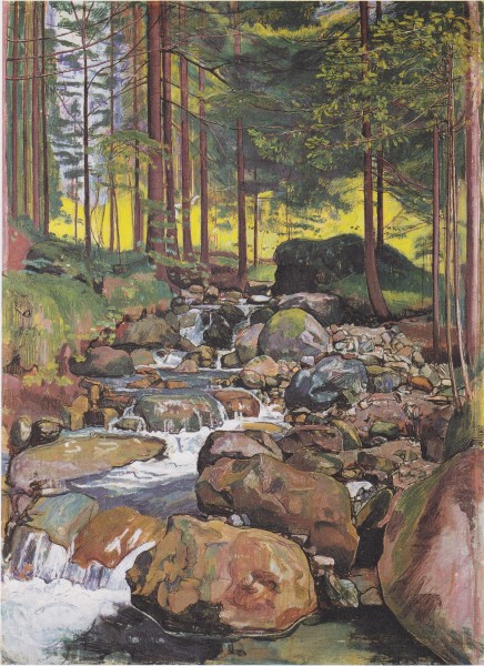 Hodler - Wald mit Bergbach - 1902