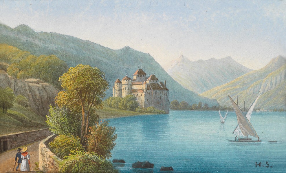 Hubert Sattler - Blick auf Schloss Chillon am Genfer See