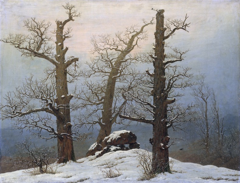Huenengrab im Schnee (C D Friedrich)