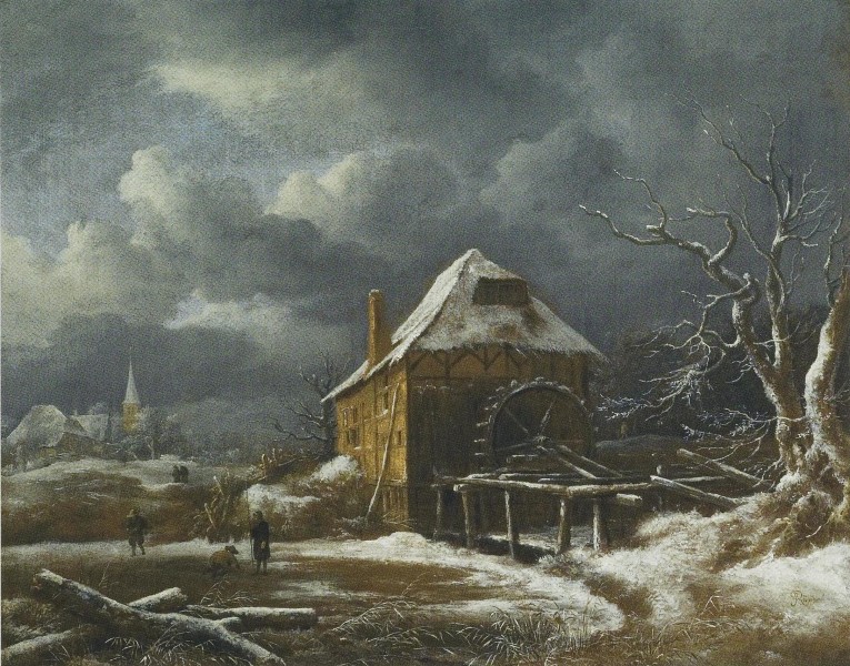 Jacob van Ruisdael - Winter Landscape with a Watermill