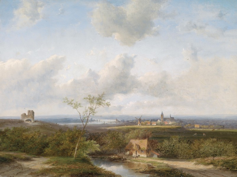 Jan Evert Morel II Weite holländische Landschaft