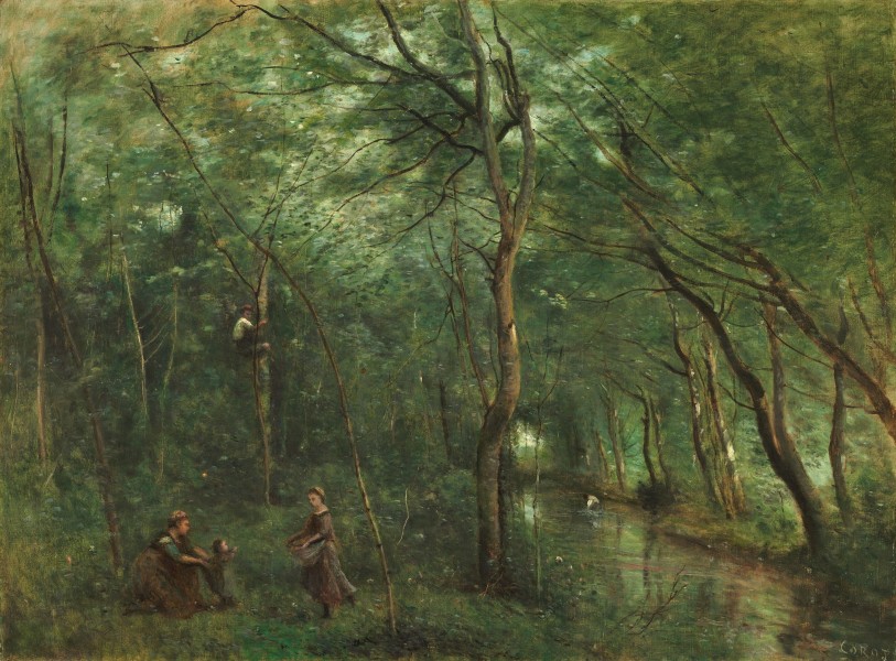 Jean-Baptiste-Camille Corot - L'anguille ramasseurs (1860-1865)