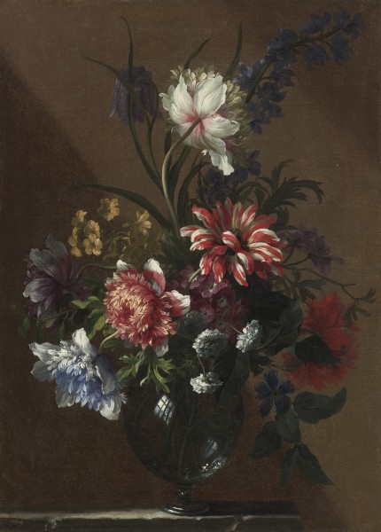 Jean-Baptiste Monnoyer Bouquet of Flowers in a Glass Vase 2