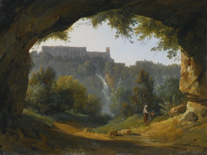 Jean-Charles-Joseph Rémond View of Tivoli From a Grotto