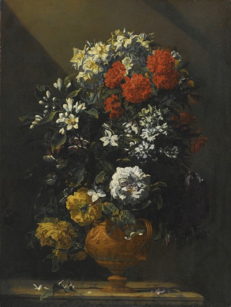 Jean-Michel Picart Still Life of Flowers In a Bronze Vase