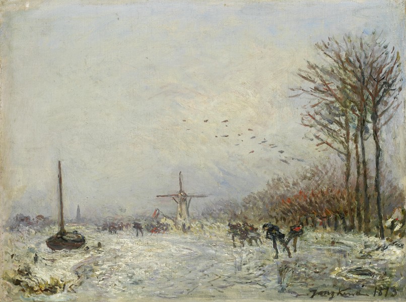 Johan Barthold Jongkind - Canal in Holland in de winter