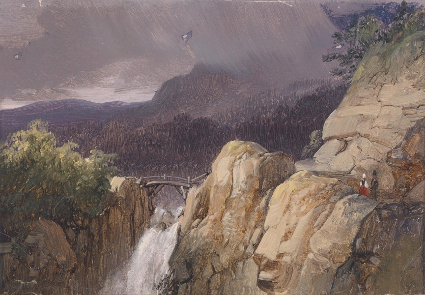 Johann Varrone (attr) Übergang über den Wasserfall