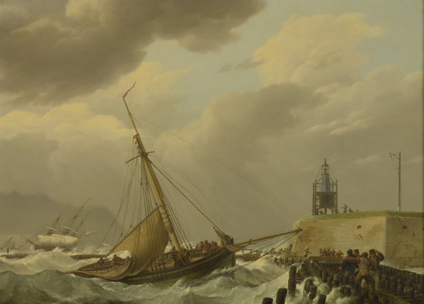 Johannes Hermanus Koekkoek - Ships in stormy seas