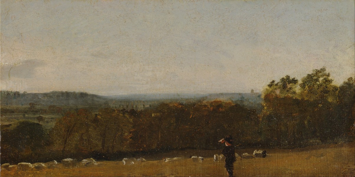 John Constable - A Shepherd in a Landscape looking across Dedham Vale towards Langham - Google Art Project