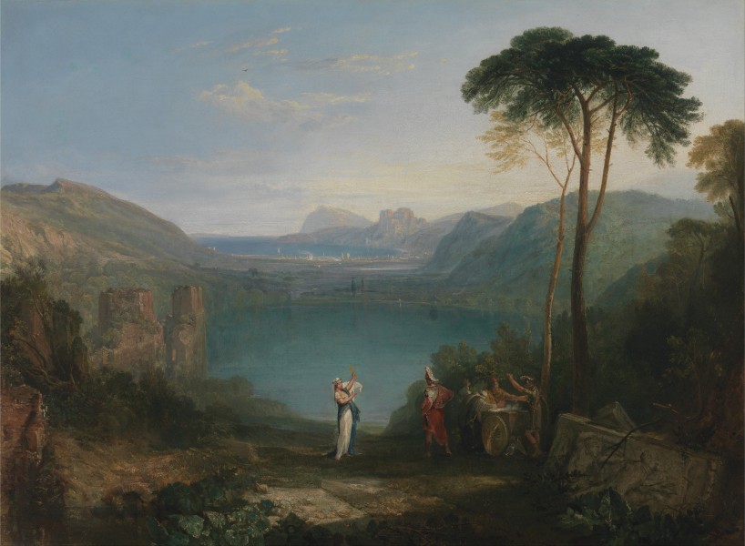 Joseph Mallord William Turner - Lake Avernus- Aeneas and the Cumaean Sybil - Google Art Project