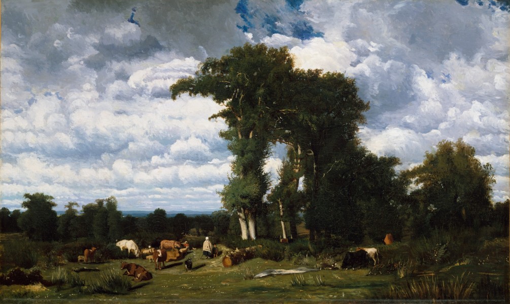 Jules Dupré - Paysage avec du bétail au Limousin (1837)