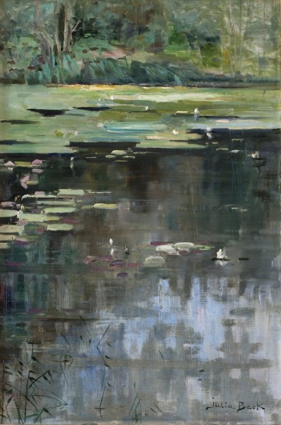 Julia Beck River Landscape with Water Lilies