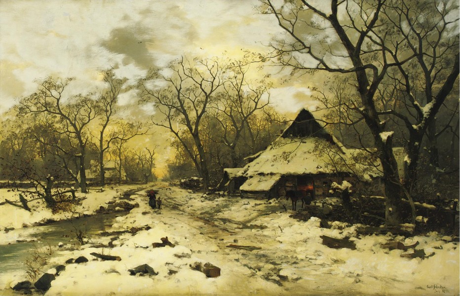 Karl Schultze - Das Ende eines Wintertags (1886)