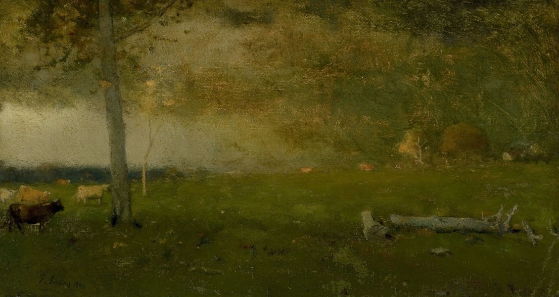 Landscape Cattle in Storm-George Inness-1886