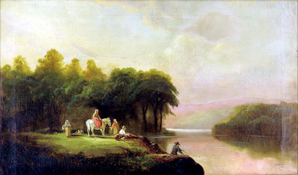 Lanscape with Figures-Samuel P Dyke