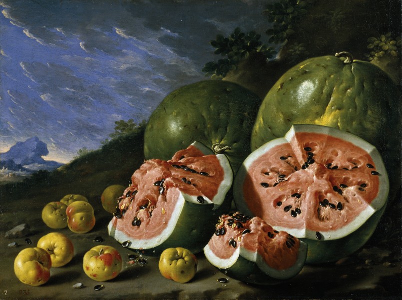 Luis Melendez, Still Life with Watermelons and Apples, Museo del Prado, Madird