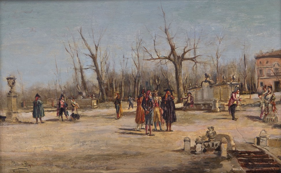 Marquez Gesellschaft im Schlosspark 1891