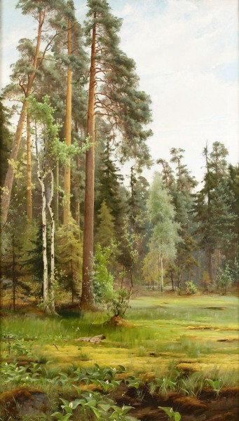 Mauritz Lindström- Skogslandskap med glanta