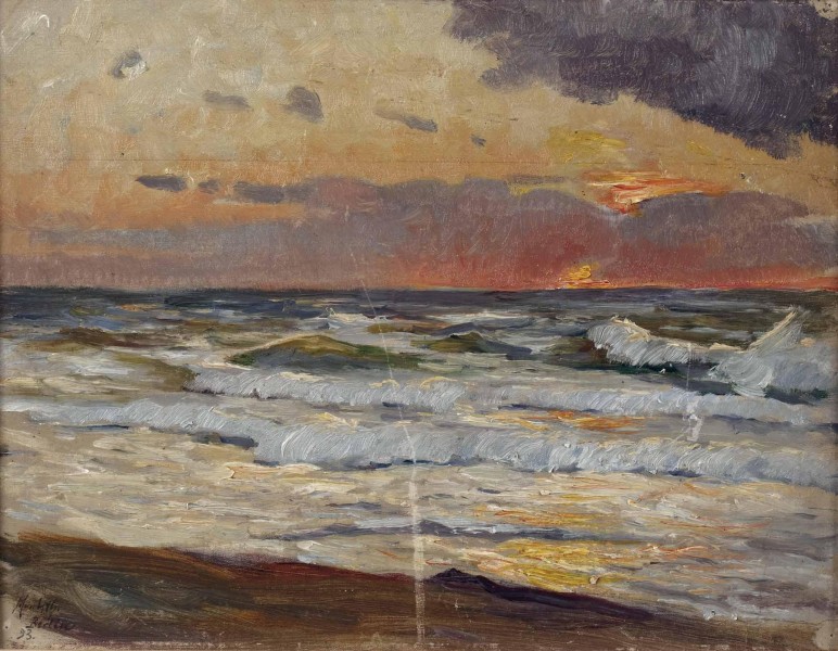 Max Uth Sonnenuntergang an der Ostsee 1893