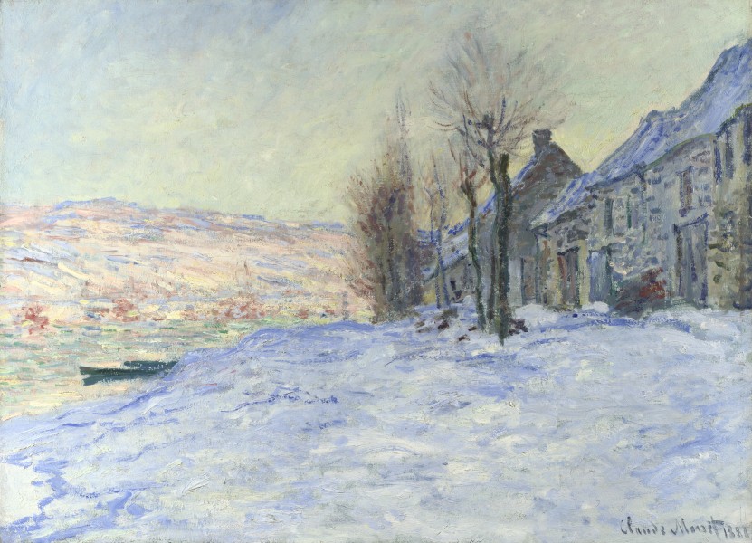 Monet, Lavacourt-Sunshine-and-Snow
