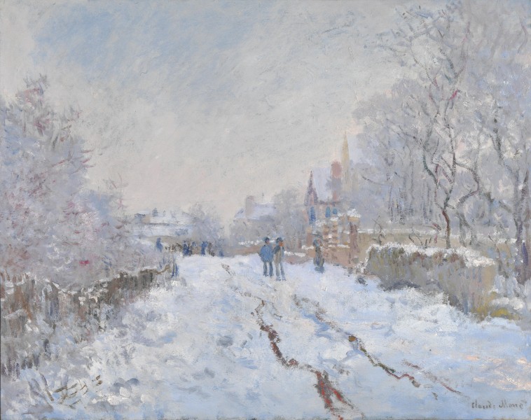Monet Snow at Argenteuil 1875