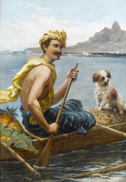 Nicholas Chevalier, Arcadia, South Sea Islands, 1882, oil on canvas