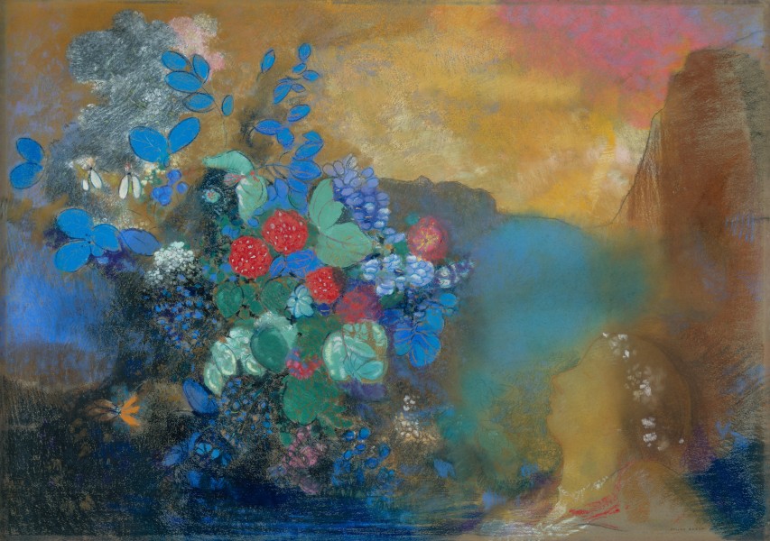 Ophelia Among the Flowers 1905-1908 Odilon Redon