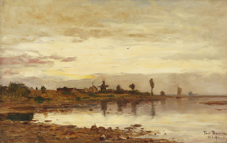 Paul Baum - Holländische Kanallandschaft (1887)