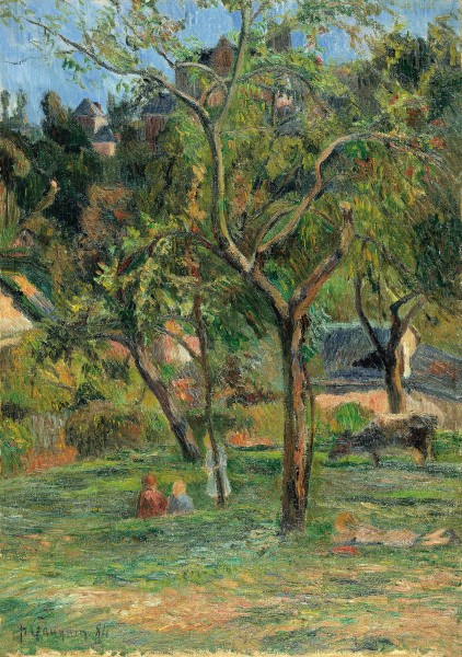 Paul Gauguin - Un verger sous l'église de Bihorel (1884)
