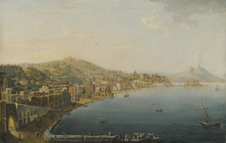 Pietro Antoniani - Napoli, una visione della Riviera di Chiaia dal Convento di Sant Antonio