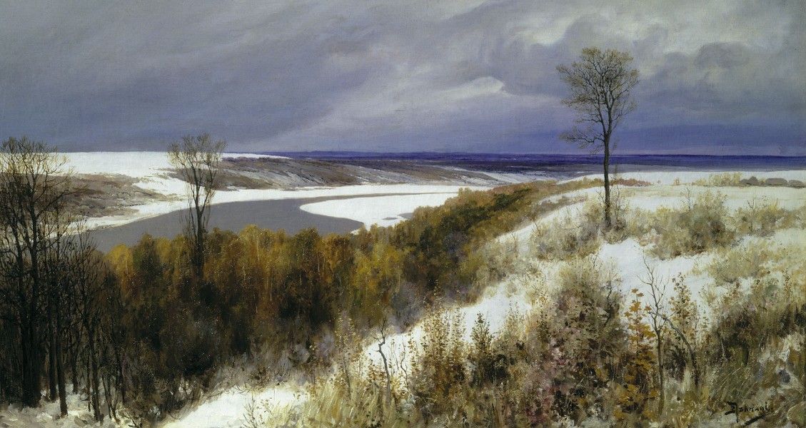 Early snow by Polenov (Ranniy sneg)