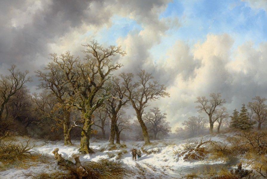 Remigius Adrianus Haanen - Winter landscape (1854)