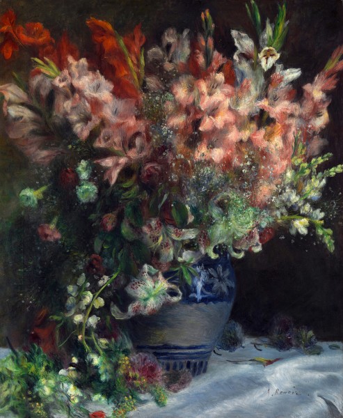 Renoir Gladioli in a Vase