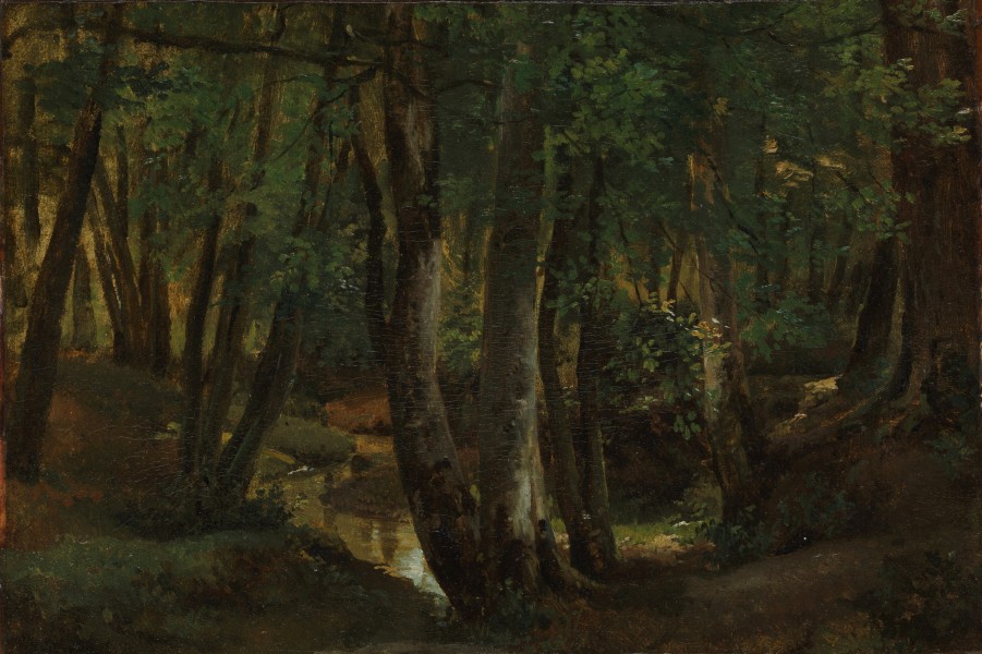 Robert-Léopold Leprince - Intérieur d'un bois à Pierrefitte (1822)