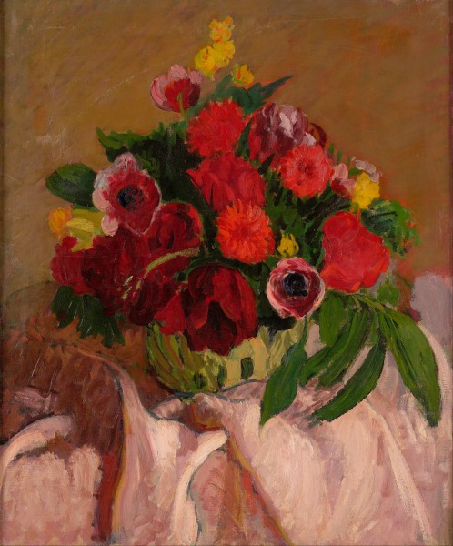 Roderic O'Conor - Mixed flowers on pink cloth - Google Art Project