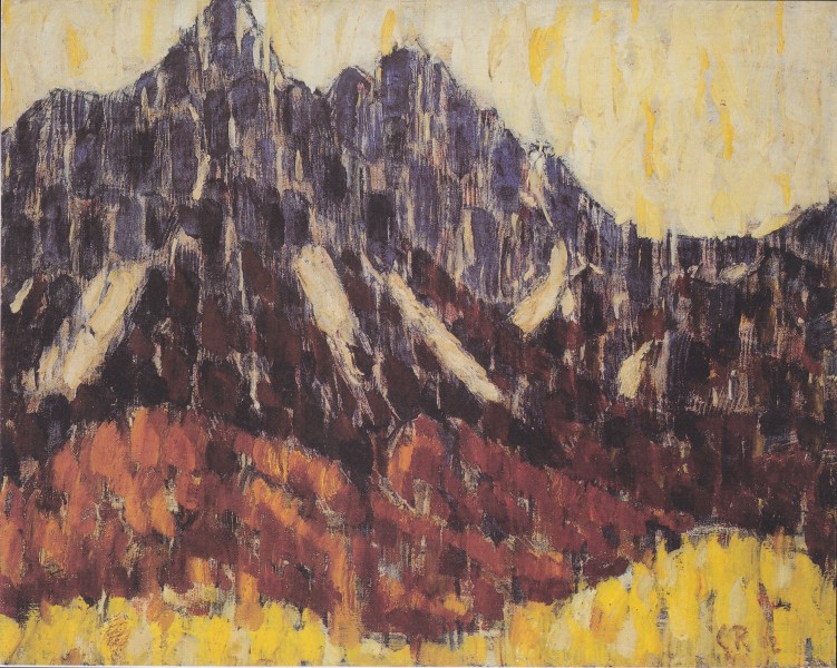 Rohlfs - Gebirge mit Lärchenwald, 1912