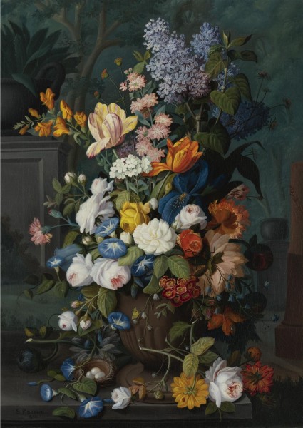 Severin Roesen - Flowers (1850)