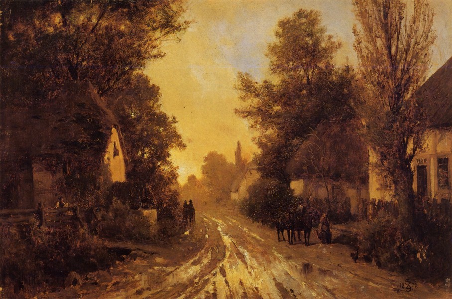 Sidorowicz Wiejska droga jesienią 1878