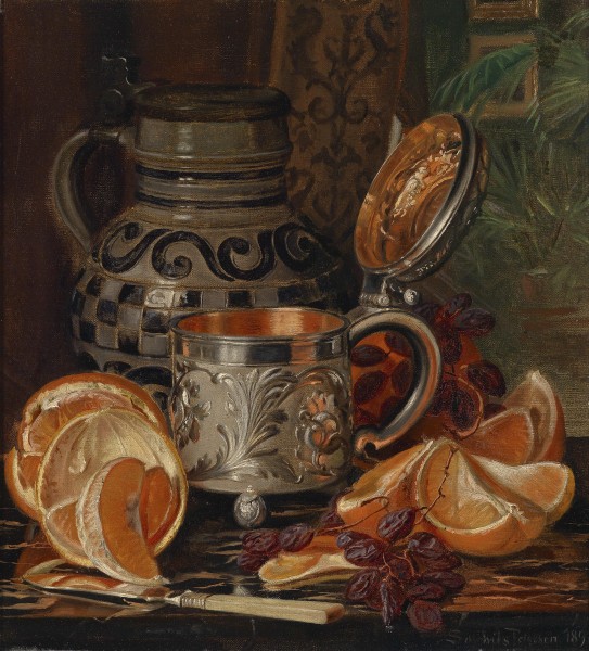 Sophus Petersen Stilleben mit Orangen