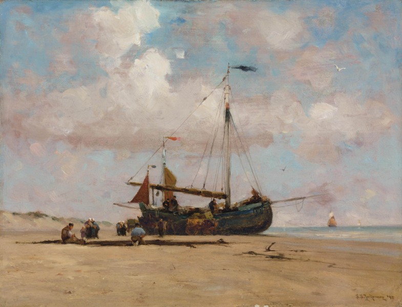 Stephen Salisbury Tuckerman - The Beached Boat (1885)