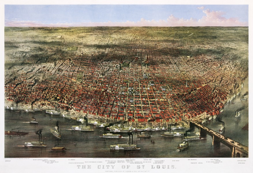 The City of St. Louis by Currier & Ives, 1874