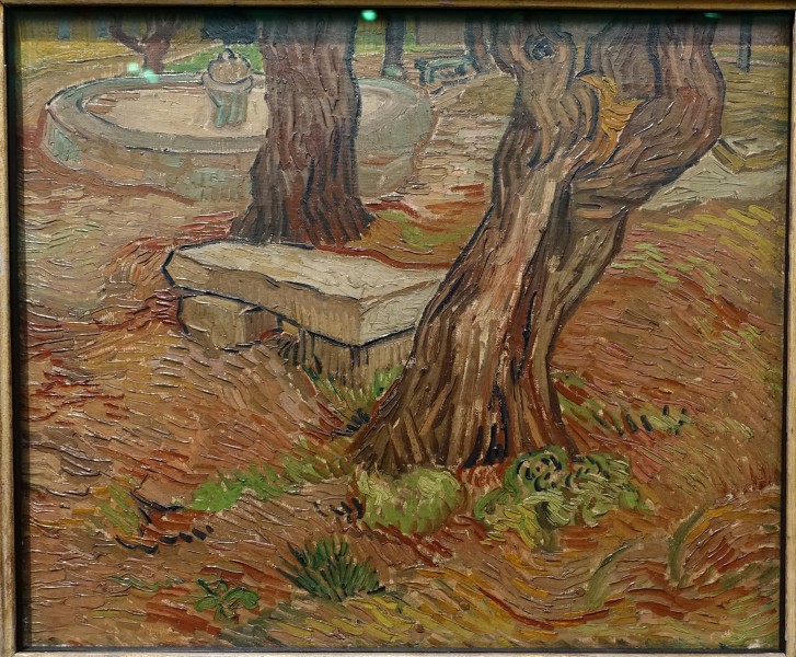 The Stone Bench in the Asylum at Saint-Remy, by Vincent van Gogh, 1889, oil on canvas - Museu de Arte de São Paulo - DSC07365