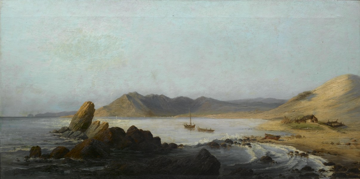 Theodor Ohlsen - Blick auf die chilenische Küste bei Valparaiso