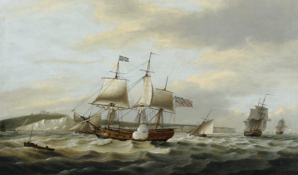 Thomas Luny - A merchant ship signaling for a pilot off the cliffs of Dover