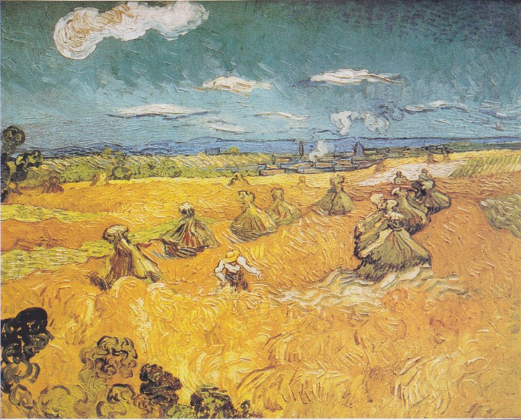 Van Gogh - Weizenfeld mit Hocken und Schnitter1