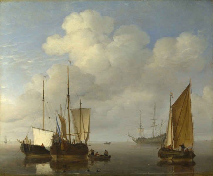 Willem van de Velde II - Dutch Ships in a Calm