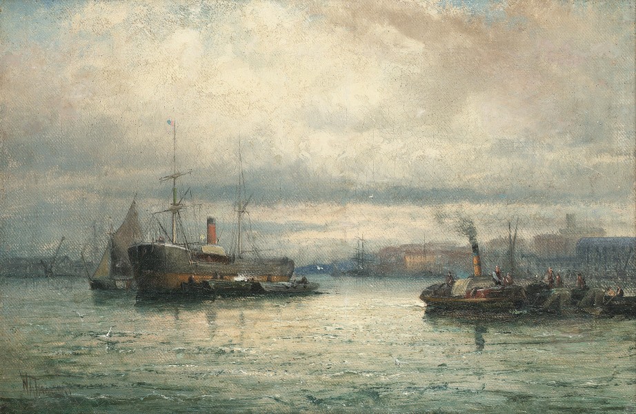 William Anslow Thornley - Unloading the cargo