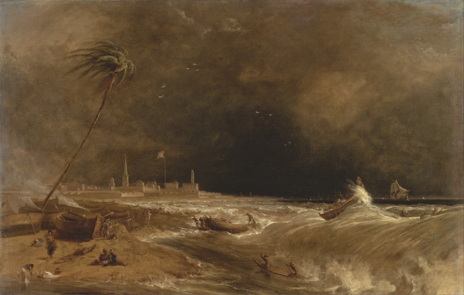 William Daniell - Madras, or Fort St. George, in the Bay of Bengal -- A Squall Passing Off - Google Art Project