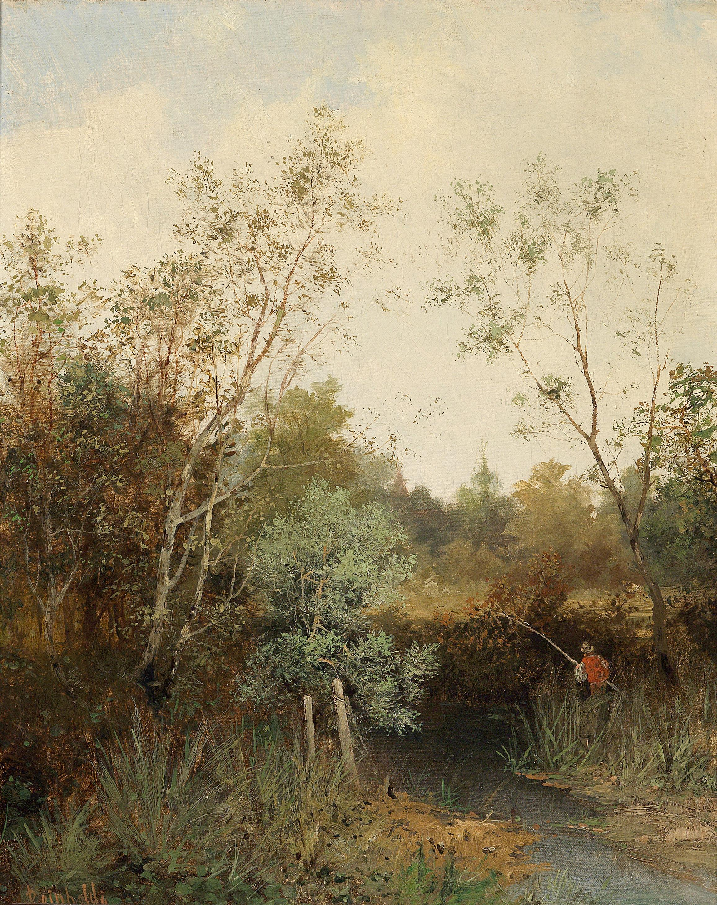 Reinhold-Angler am Bachufer