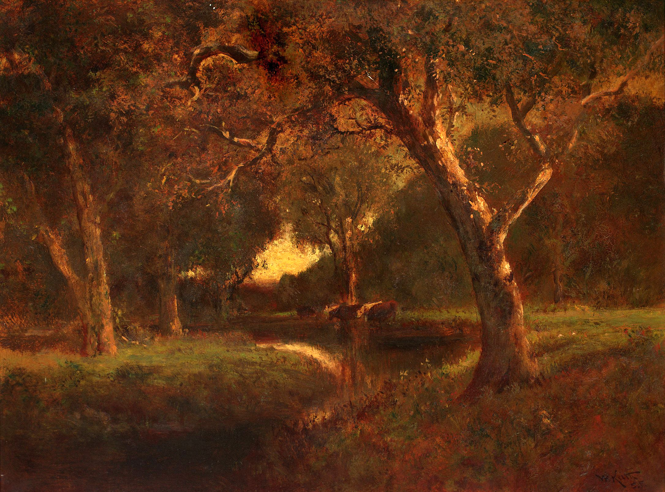 River at Evening by William Keith